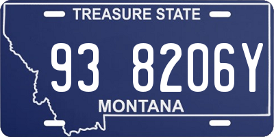 MT license plate 938206Y