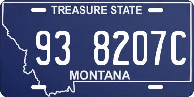 MT license plate 938207C