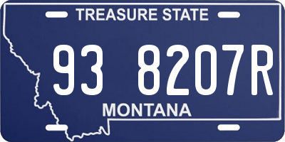 MT license plate 938207R