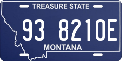 MT license plate 938210E