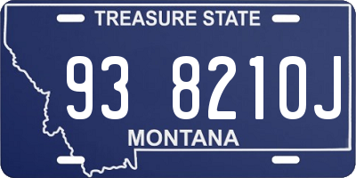 MT license plate 938210J