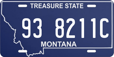 MT license plate 938211C