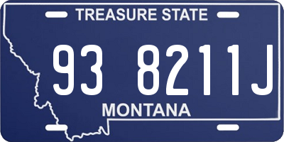 MT license plate 938211J