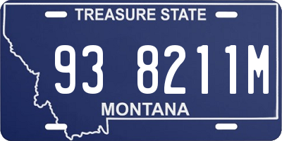 MT license plate 938211M