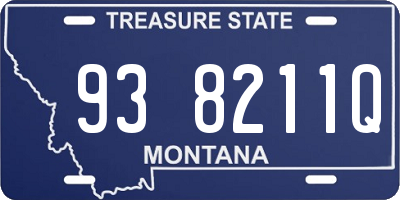 MT license plate 938211Q