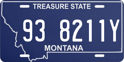MT license plate 938211Y