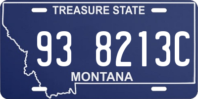 MT license plate 938213C