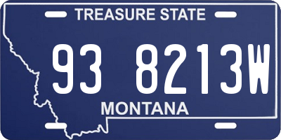MT license plate 938213W