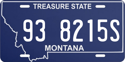 MT license plate 938215S