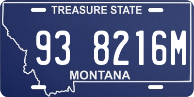 MT license plate 938216M
