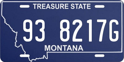 MT license plate 938217G