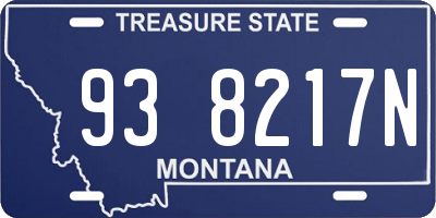 MT license plate 938217N