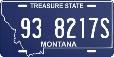 MT license plate 938217S
