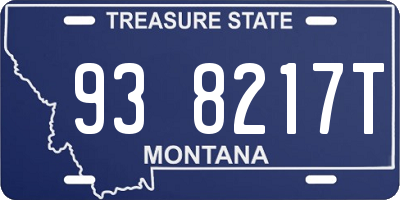 MT license plate 938217T