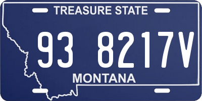 MT license plate 938217V