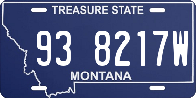 MT license plate 938217W