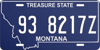 MT license plate 938217Z