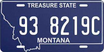 MT license plate 938219C