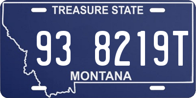 MT license plate 938219T