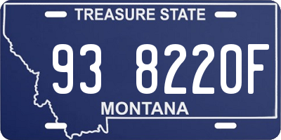 MT license plate 938220F