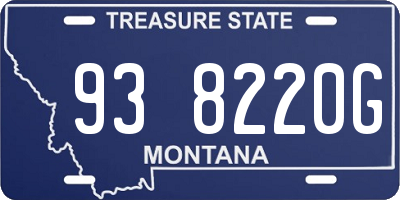 MT license plate 938220G