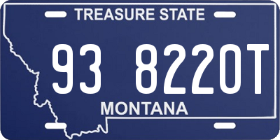MT license plate 938220T