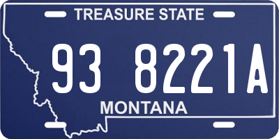 MT license plate 938221A