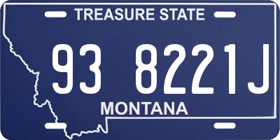 MT license plate 938221J