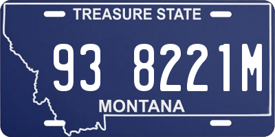 MT license plate 938221M