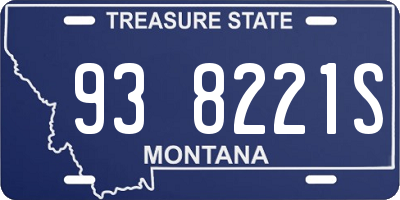 MT license plate 938221S