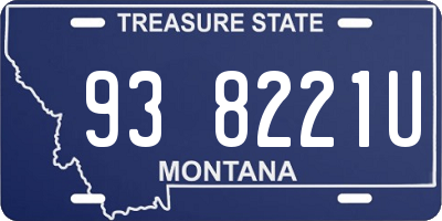 MT license plate 938221U