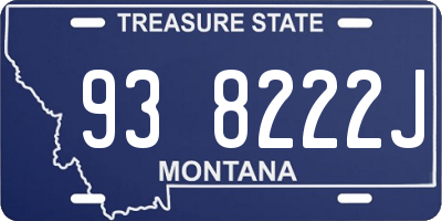 MT license plate 938222J