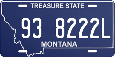 MT license plate 938222L