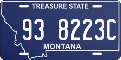 MT license plate 938223C