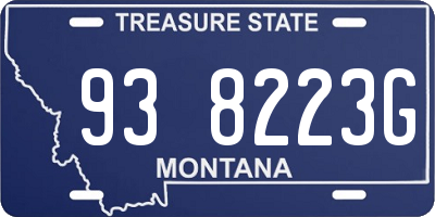 MT license plate 938223G