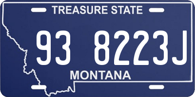 MT license plate 938223J