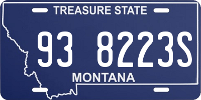 MT license plate 938223S