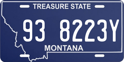 MT license plate 938223Y