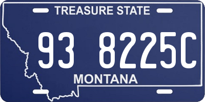 MT license plate 938225C