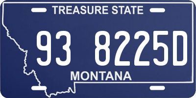 MT license plate 938225D