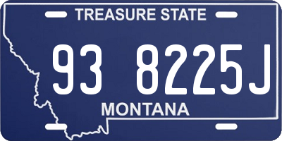 MT license plate 938225J