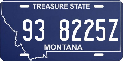 MT license plate 938225Z