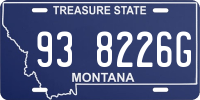 MT license plate 938226G