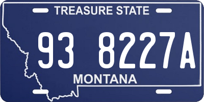 MT license plate 938227A