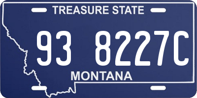 MT license plate 938227C