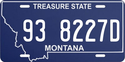 MT license plate 938227D