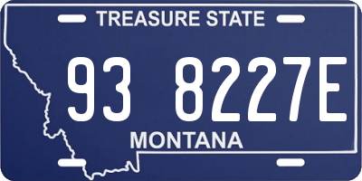 MT license plate 938227E