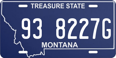 MT license plate 938227G