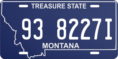 MT license plate 938227I