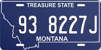 MT license plate 938227J